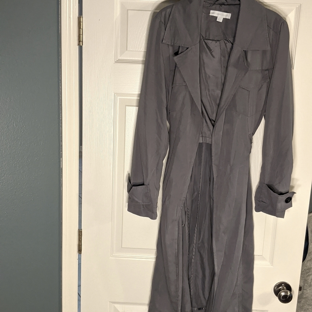 Long Grey Trench Coat
